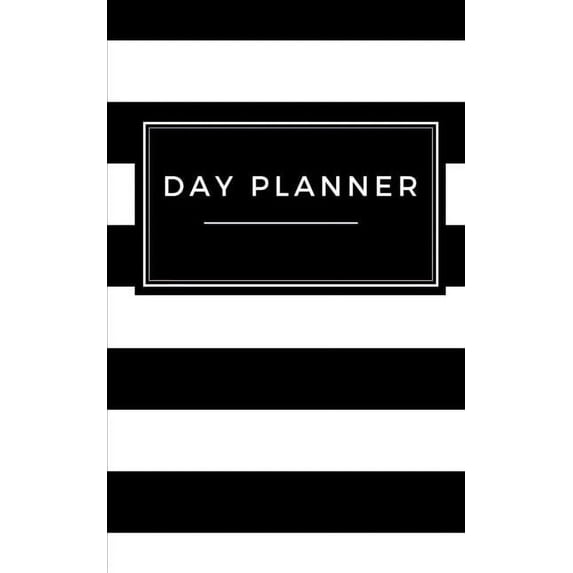 Day Planner - Planning My Day - White Black Strips Cover (Paperback)