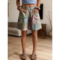 thumbnail image 1 of Day Resort Spirit Print High Waisted Casual Lounge Shorts with Pockets, Elastic Waist Athletic Beach, 1 of 7