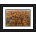 thumbnail image 1 of Day, Richard and Susan 18x13 Black Ornate Wood Framed with Double Matting Museum Art Print Titled - Aerial View of fall Color at sunrise-Marion County-Illinois, 1 of 4