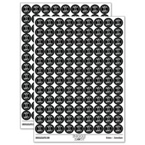 Day Shift Planning 200 Round Stickers - Black - Gloss Finish - 0.50" Size