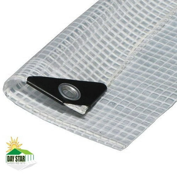 Day Star Shades 5' x 7' Clear Tarp Heavy Duty Clear Canopy Top Premium Sun Shade Tarp
