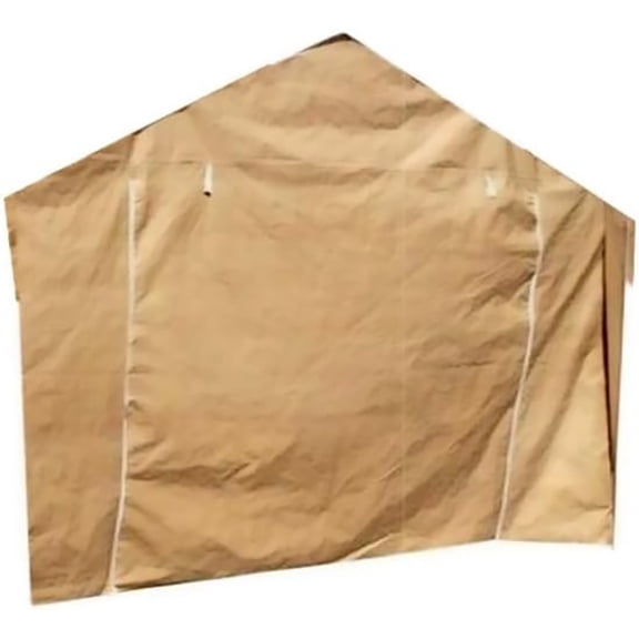 10x20 Canopy Tarp Carport Front Panel  Heavy-Duty Replacement Cover with Zipper