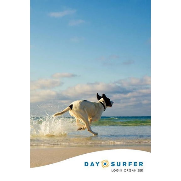 Day Surfer Login Organizer (Dog Running on the Beach) (Paperback)