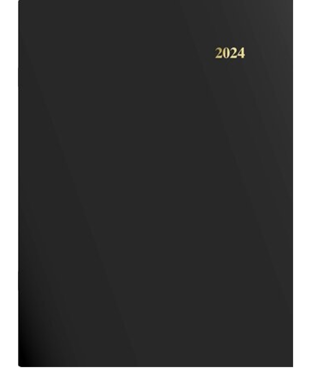 DayTimer 2024 Monthly Planner Notebook, Black, Large, 8 1/2" x 11