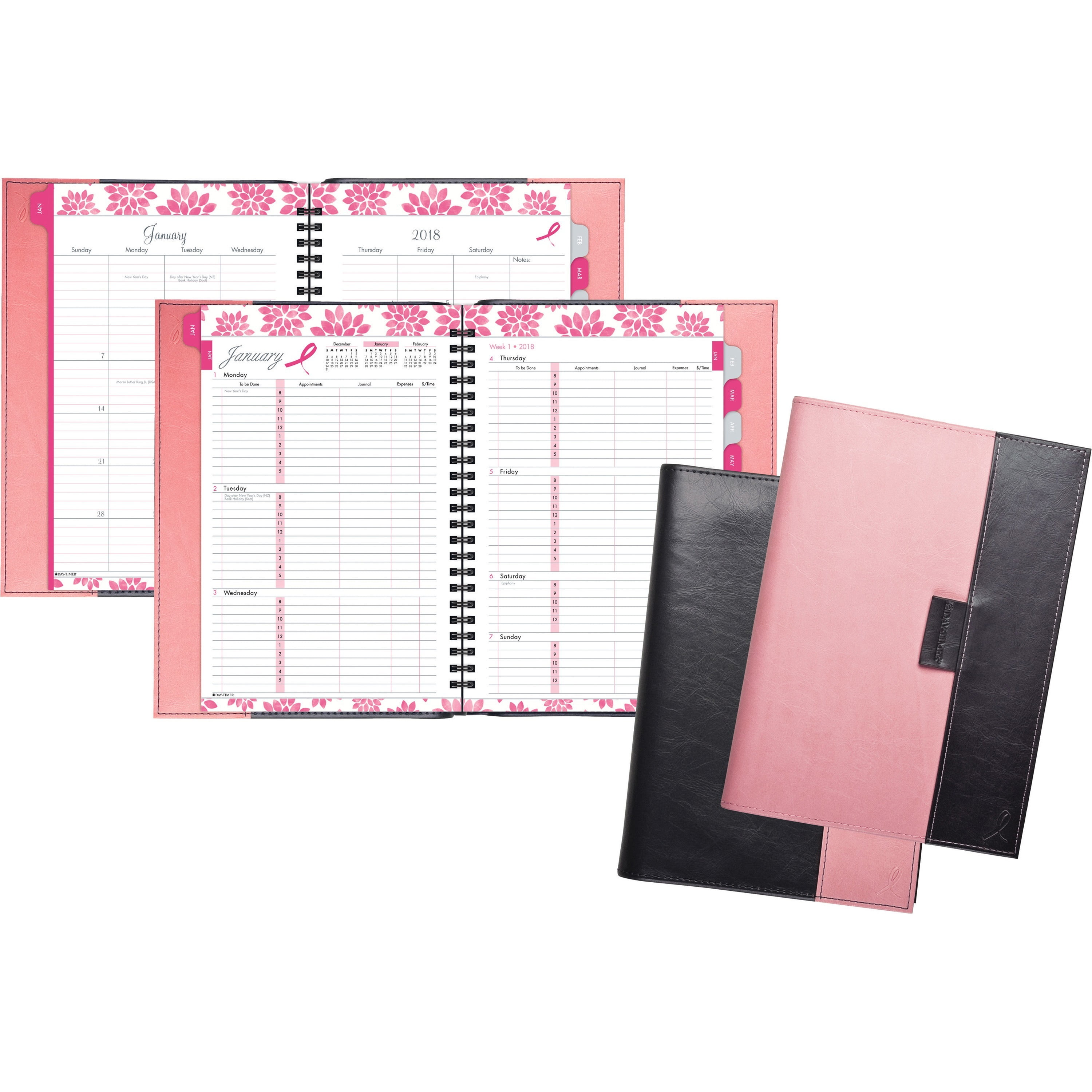Day-Timer® Pink Ribbon Organizer Starter Set w/Microfibe