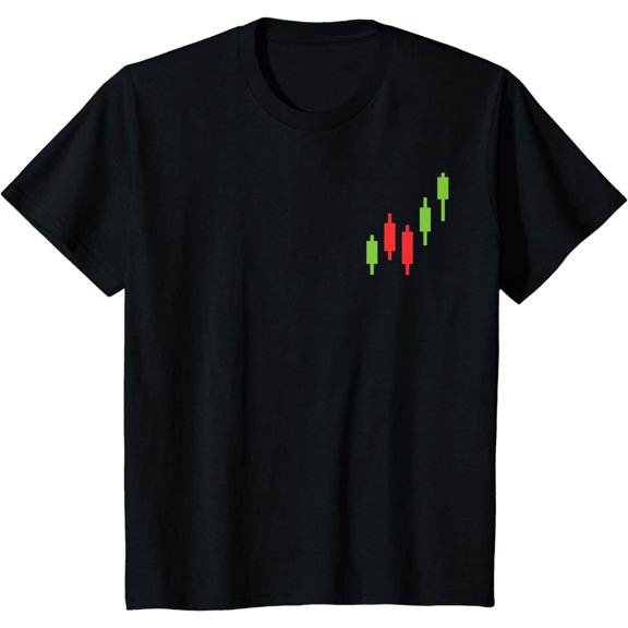 Day Trader Wall Street Stock Market Simple Candlestick Chart T-Shirt