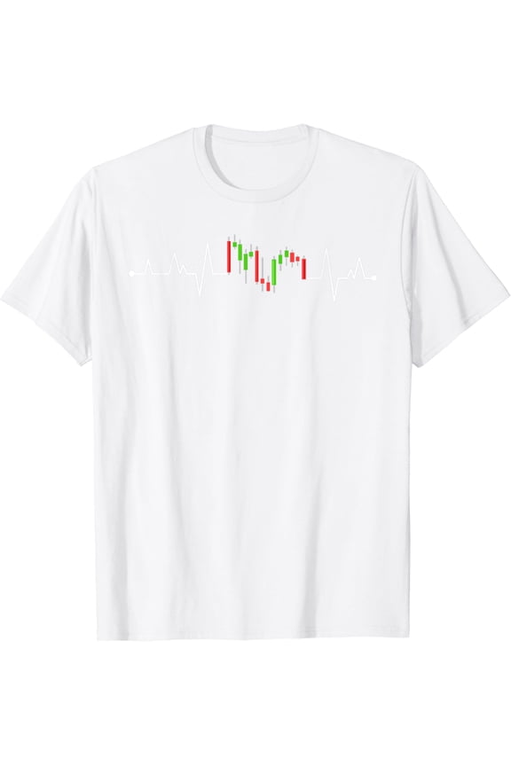 Day Trading Stock Exchange Share Price Heartbeat Trader T-Shirt