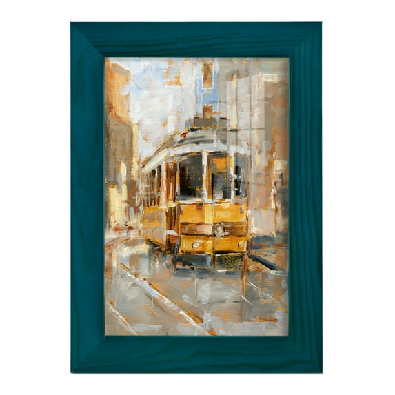 Day Trolley II - Framed Print w/glass - Ocean Blue