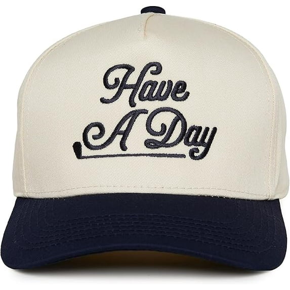 Have A Day Trucker Hat, Funny Embroidered Dad Cap with Playful Message, Casual Retro Baseball Hat, Unique Gift for Him or Her, Everyday Positive Vibes