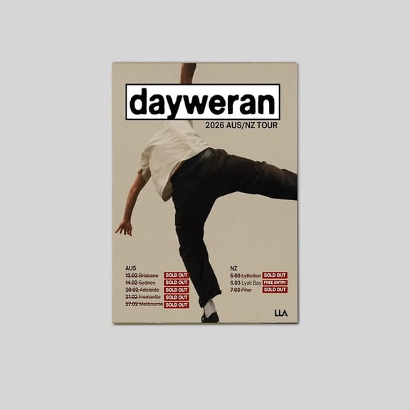 Day We Ran 2026 AUS/NZ Tour Tour Schedule 2026 Poster Size 24''x36'' Goldengate