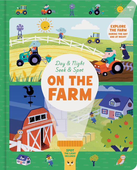 Day & Night Seek & Spot: On the Farm, (Board Book)