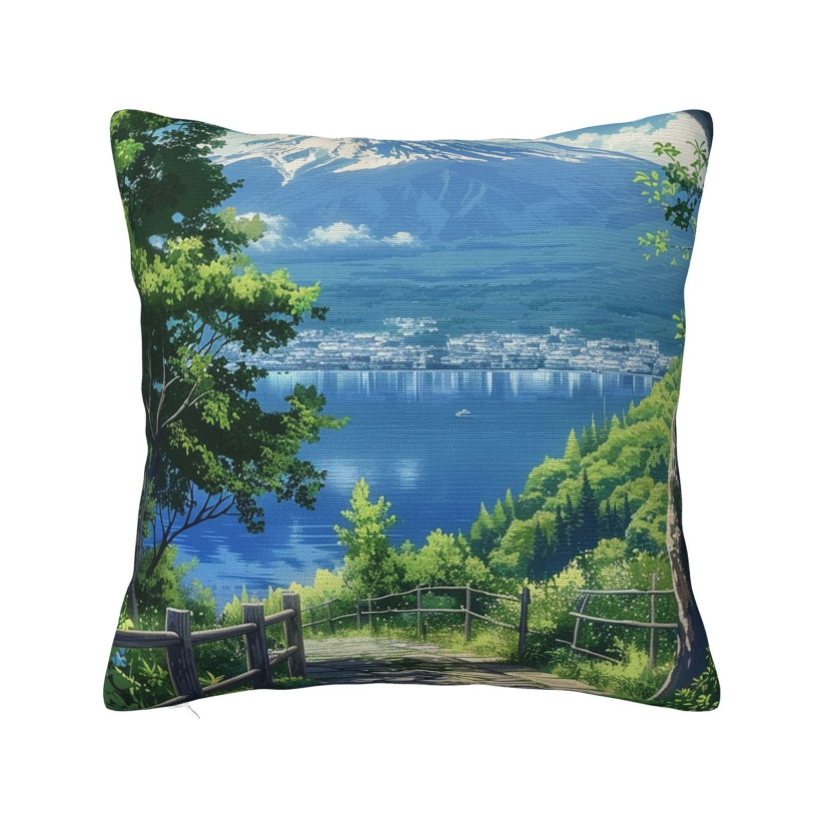 Day at Mount Fuji A Serene Pillow cover decoration pillowcase standard