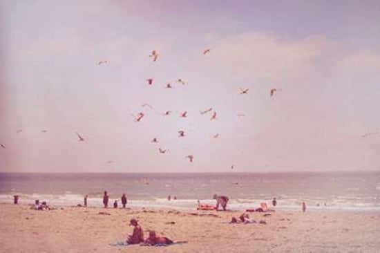 Day at the Beach Canvas Art - Roberta Murray (12 x 18)