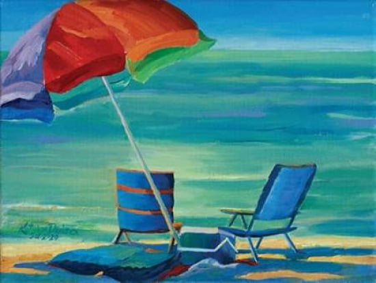 Day at the Beach II Canvas Art - Kathleen Denis (18 x 24)