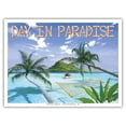 thumbnail image 1 of Day in Paradise - Caribbean Island Paradise - From an Original Color Painting by Scott Westmoreland - Master Art Print (Unframed) 9in x 12in, 1 of 4