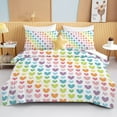 thumbnail image 1 of Day of Love Hearts Cartoon Decorative Quilted 3 Piece Coverlet Set with 2 Pillow Shams Twin Full, 1 of 5