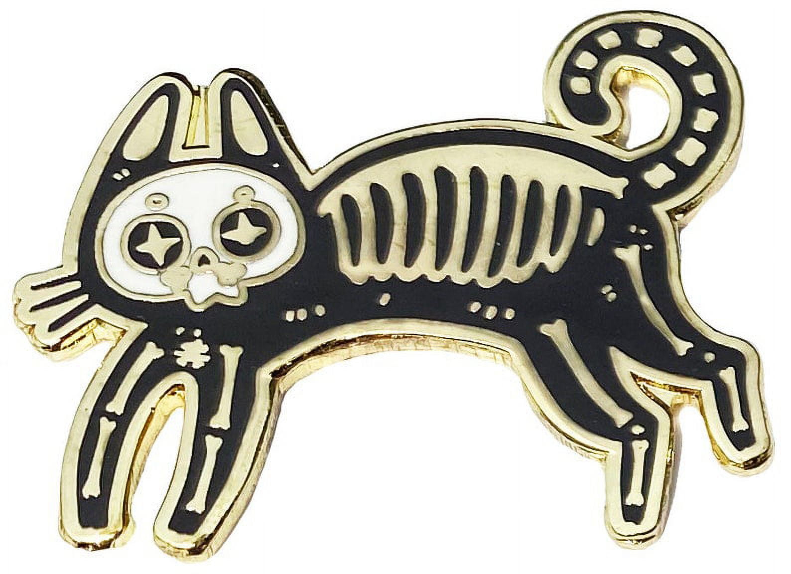 FSMILING 5pcs Enamel Pin Set Cute Black Cat Enamel Pins Bulk for Backpacks,Decoration Brooch Pins Pack for Jackets Hats