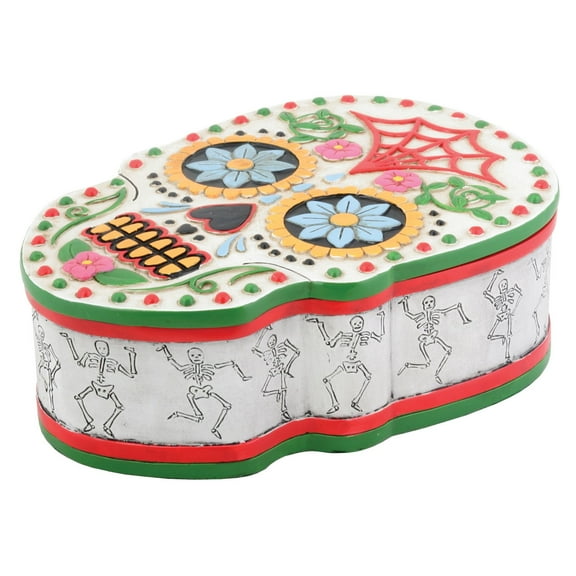Day of The Dead Dod Skull Head Box Display Decoration