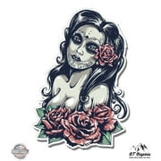 GT GRAPHICS Day of The Dead Sexy Girl - 5" Vinyl Sticker - For Car Laptop I-Pad - Waterproof Decal