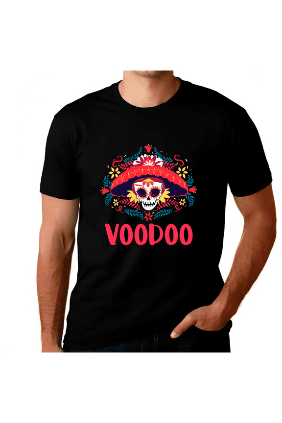 Day of The Dead Shirt for Men Voodoo Big and Tall Mardi Gras Costume Plus Size Mardi Gras Outfit for Men