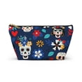 thumbnail image 1 of Day of The Dead Sugar Skull Makeup Bags Women's Bags Cosmetic Pouch Bag, 1 of 6