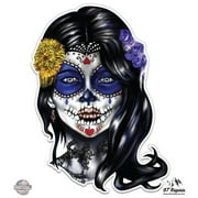 GT GRAPHICS Day of the Dead Beauty - 3" Vinyl Sticker - For Car Laptop I-Pad Phone Helmet Hard Hat - Waterproof Decal