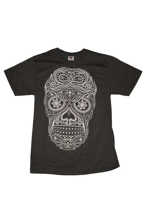 Day of the Dead Decorative Skull Graphic T-Shirt - Small