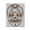 thumbnail image 1 of Day of the Dead Dia De Muertos Sugar Skull Cross Stencil Template Reusable 8.5 x 11 for Painting on Walls, Wood, Etc. By Stencilville, 1 of 2