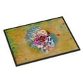 thumbnail image 1 of Day of the Dead Flowers Skull  Doormat 18x27, 1 of 4