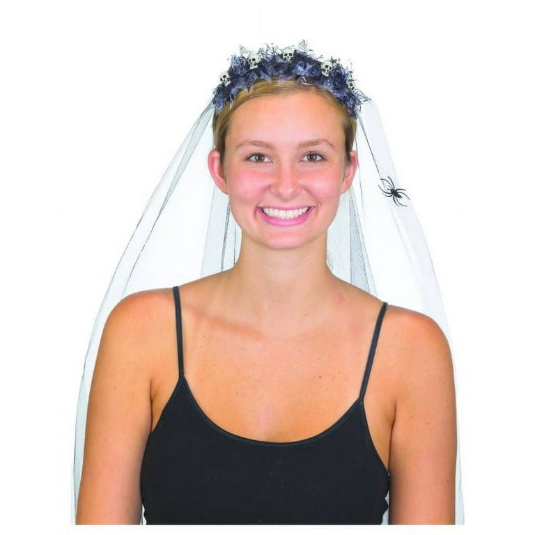 Bride To Be Tiara With Veil Adult Black Bride To Be Tiara With Veil Adult Black