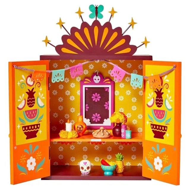 Day of the Dead Ofrenda Set Altar Wooden Box Kits Party Supplies for Celebration