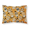 thumbnail image 1 of Day of the Dead Orange Fabric Standard Pillowcase, 1 of 2