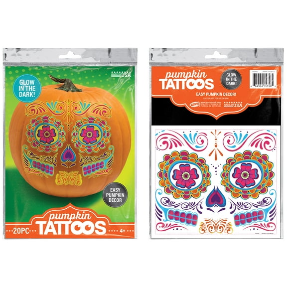Day of the Dead Pumpkin Tattoos