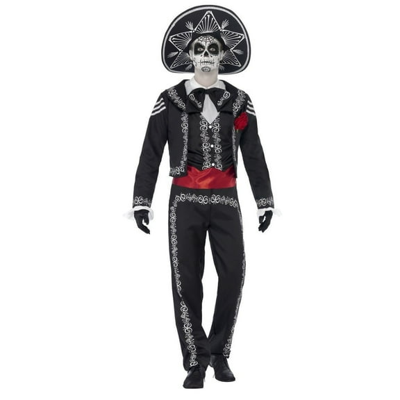 Smiffys Day of the Dead Senor Bones Adult Costume Small Male