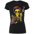 thumbnail image 1 of Day of the Dead Skeleton Womens Shirt Mexican Art Tee, 1 of 5