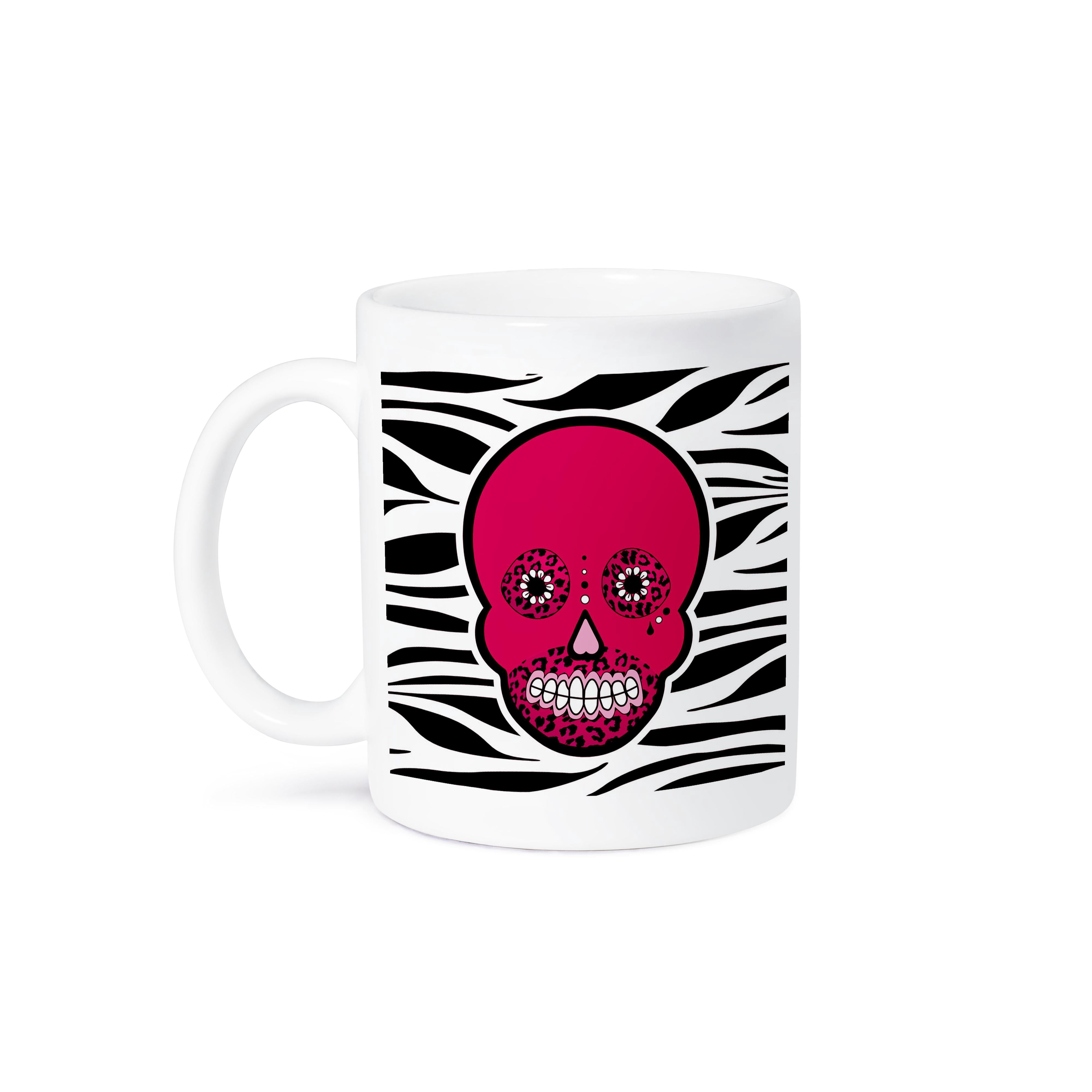 3dRose, Day of the Dead Skull - Día de los Muertos - Zebra and Leopard ...
