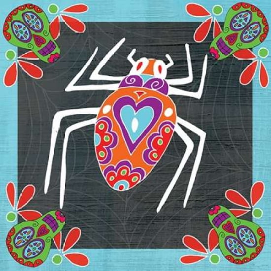 Day of the Dead Spider IV Canvas Art - Shanni Welsh (24 x 24)