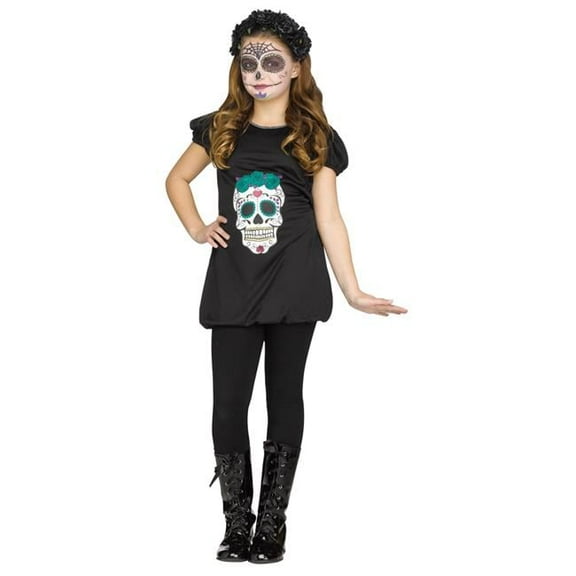 Day of the Dead Romper Girls Child Halloween Costume