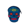 thumbnail image 1 of Day of the Dead Sugar Skull Shaped Floral Embroidered Coin Purse Pouch - Womens Fashion Handmade Bags Boho Travel Accessories, 1 of 3