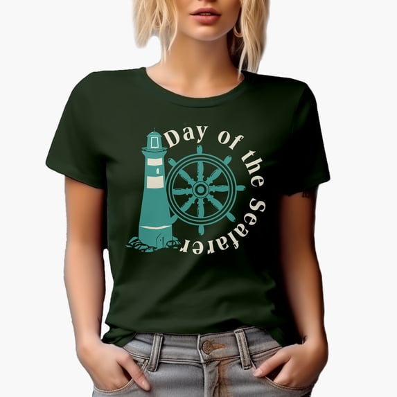 Day of the Seafarer, June 25, Military Green T-Shirt, 3XL