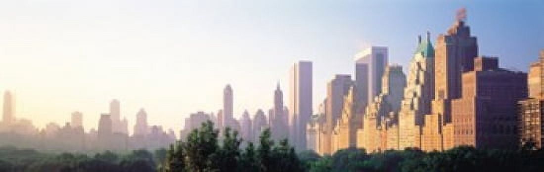 Day skyline New York NY USA Canvas Art - Panoramic Images (18 x 6)