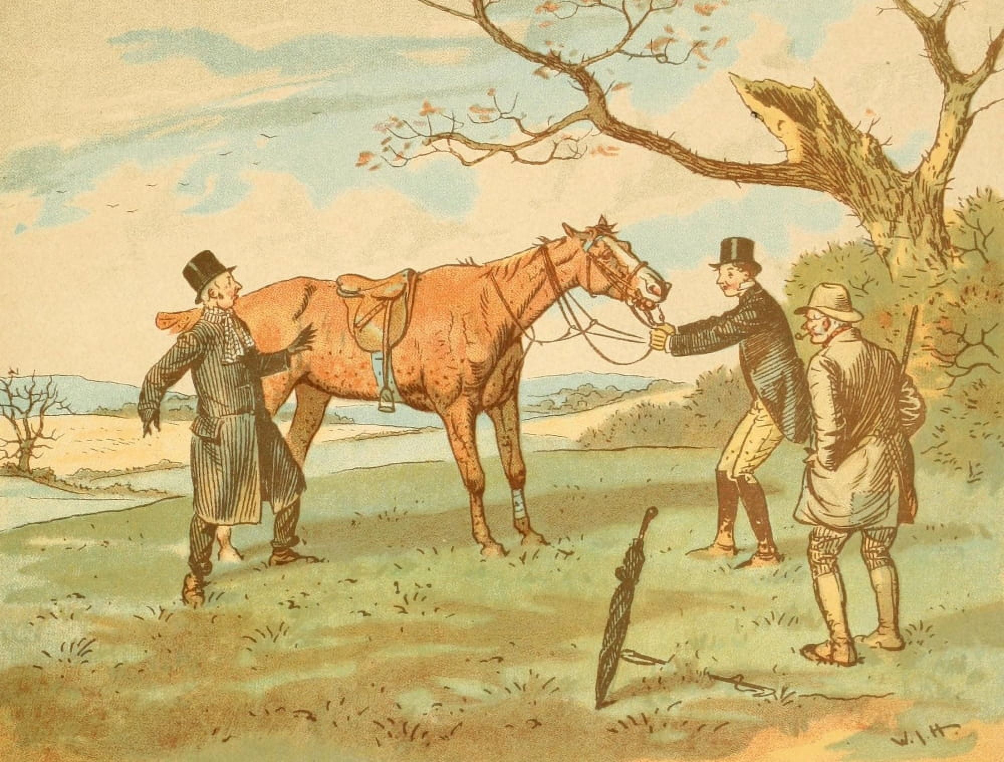 Day with the Harriers 1885 Loosen the girth Canvas Art - WJ Hodgson (18 x 24)