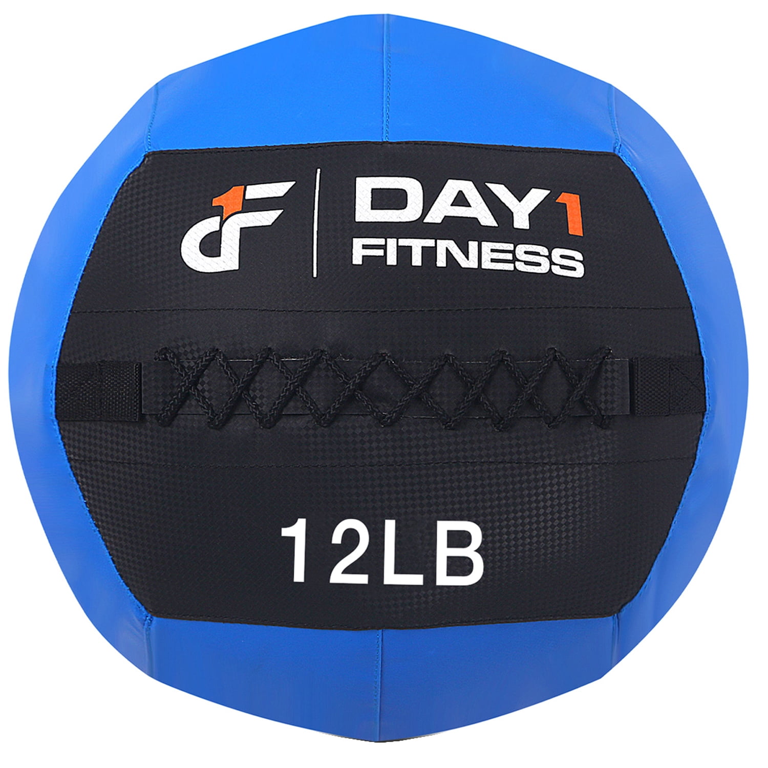 Day1Fitness Blue Soft Wall Medicine Ball 12 Pounds