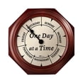 thumbnail image 1 of DayClocks "One Day at a Time" Day-of-the-Week Wall Clock with 10" Mahogany Wood Frame, 1 of 10