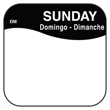 Daymark Food Safety Label,Orange/White,3/4 in H IT110037-6-SAT