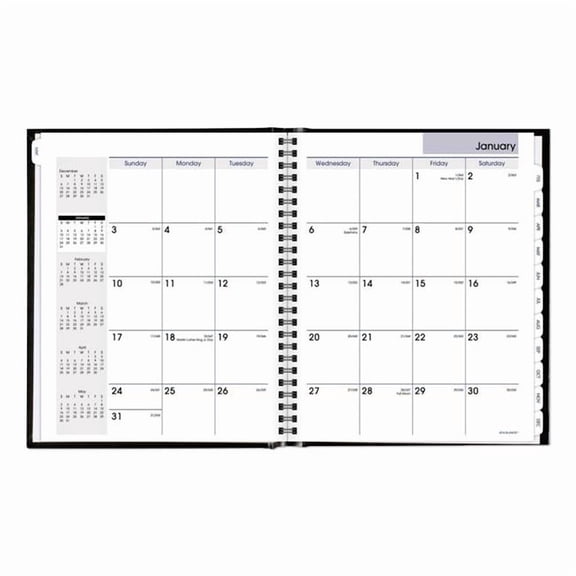 At-A-Glance Products B1250174 DayMinder Hard-Cover Monthly Planner with Memo Section - 8.5 x 7 in. - January to December - 2025