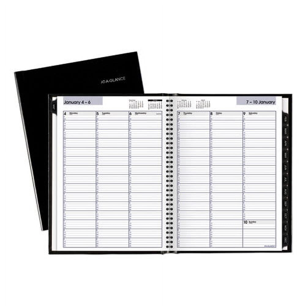 Vertical Column Format DayMinder Hardcover Weekly Vertical-Column Format Appointment Book, 11 ...