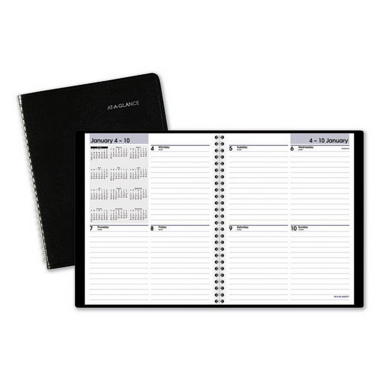 DayMinder Daily Appointment Book, 8 x 5, Black Cover, 12-Month (Jan to Dec): 2024 DayMinder Daily Appointment Book, 8 x 5, Black Cover, 12-Month (Jan to Dec): 2024