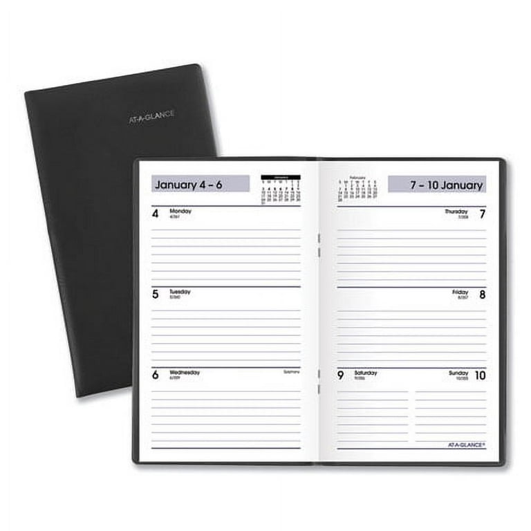 DayMinder Daily Appointment Book, 8 x 5, Black Cover, 12-Month (Jan to Dec): 2024 DayMinder Daily Appointment Book, 8 x 5, Black Cover, 12-Month (Jan to Dec): 2024