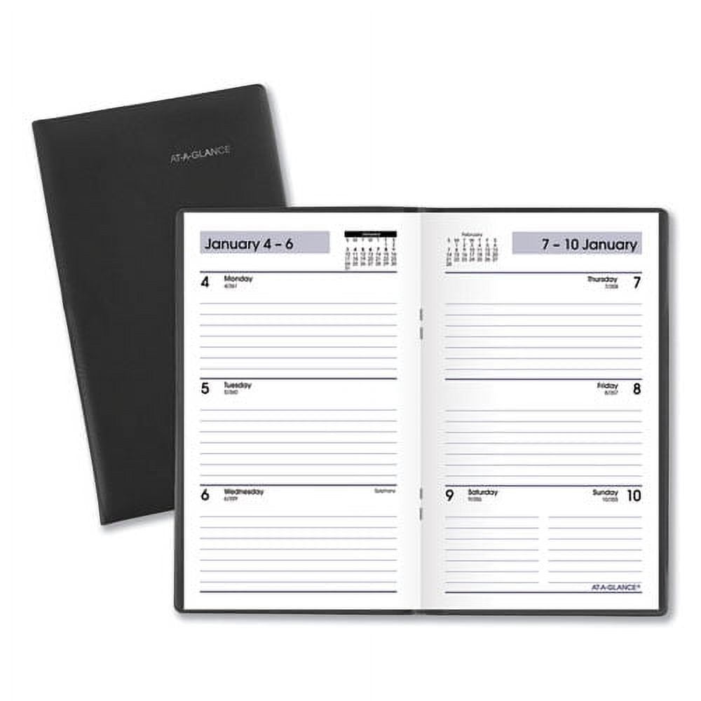 AT-A-GLANCE 2025 Weekly Pocket Planner - 3.5 X 6 Inches, Black (SK4800)